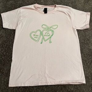 “Kiss me I’m Irish” Baby Pink Tee